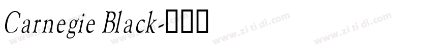 Carnegie Black字体转换